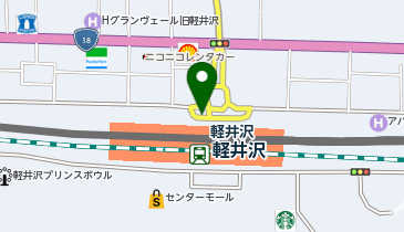 軽井沢駅北口広場第2駐車場の地図画像