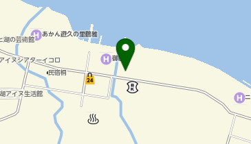 阿寒湖商業振興協同組合湖岸駐車場の地図画像