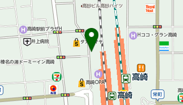 JR高崎駅西口駐車場の地図画像