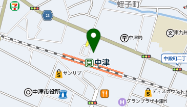 中津市営駅北口駐車場の地図画像