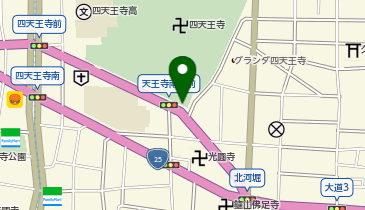四天王寺南大門駐車場の地図画像