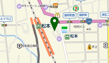 松本駅お城口広場自家用車整理場の地図画像
