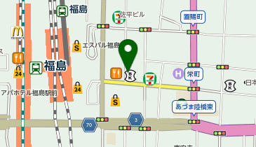 福島トヨタビル駐車場の地図画像