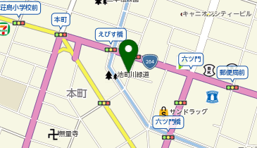 六ツ門センタービル駐車場の地図画像