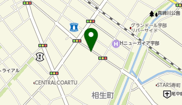 宇部興産ビル玄関前駐車場の地図画像