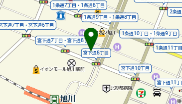 ホテルルートインGrand旭川駅前駐車場の地図画像