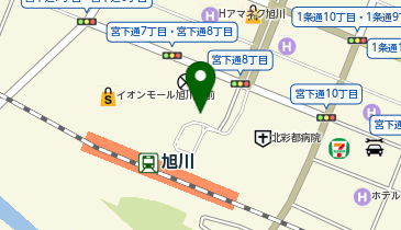 旭川駅前広場駐車場の地図画像