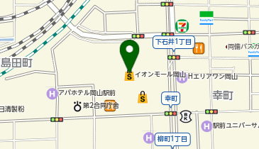 イオンモール岡山駐車場の地図画像