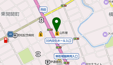 川内山形屋駐車場の地図画像