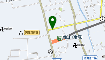 嵐電嵐山駅北パーキングの地図画像