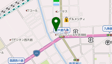 ウエストナインminiパーキングの地図画像