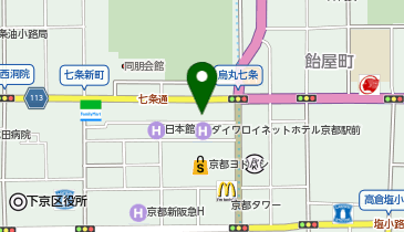 七条烏丸パーキング」(京都市下京区-駐車場-〒600-8217)の地図