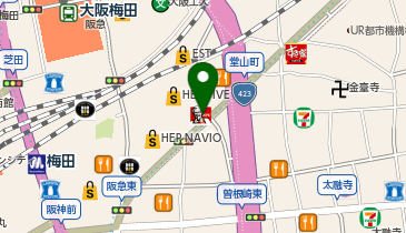 梅田ナナイロ駐車場の地図画像