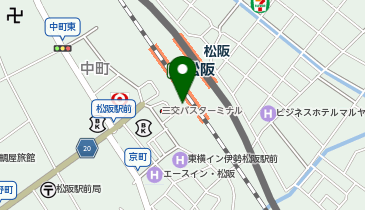 三交の駐ing 松阪駅前の地図画像