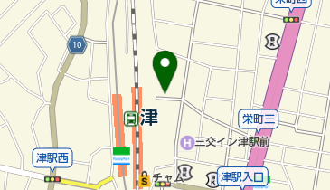 三交の駐ing 津駅前の地図画像