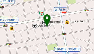 Dパーキング北17条東15丁目の地図画像