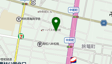Dパーキング高松中央町第1の地図画像