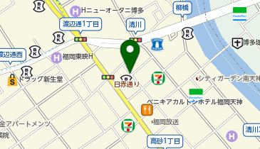 Dパーキング福岡市清川1丁目第2/シティの地図画像