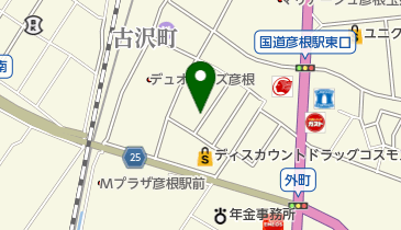 【専用アプリ必須駐車場】PARKING PAY 彦根駅前P1番車室の地図画像