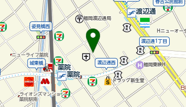 【専用アプリ必須駐車場】PARKING PAY SP渡辺通り2丁目の地図画像