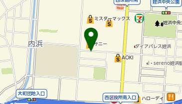 【専用アプリ必須駐車場】PARKING PAY パーキングペイ内浜1丁目の地図画像