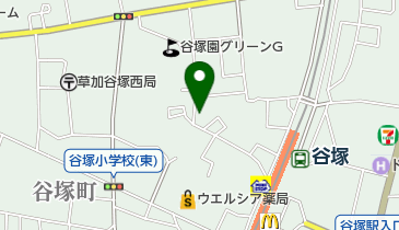 カーオアシスグリーンアベニュー谷塚の地図画像