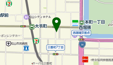 NTTル・パルク松山大手町第1駐車場の地図画像