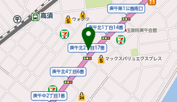 ラクピーライト 庚午北の地図画像