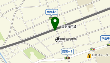ブーブーパーク西岡本の地図画像