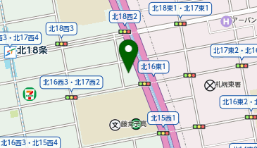 カービスパーク北17西1の地図画像