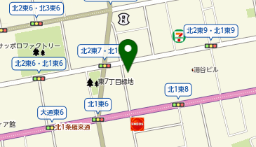 ユニカ北1東7の地図画像