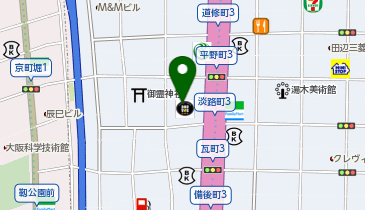 オービック御堂筋ビル駐車場の地図画像