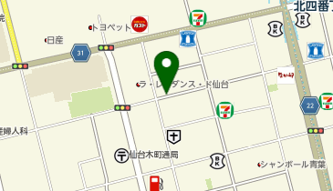 PARKS PARK 仙台市青葉区二日町の地図画像
