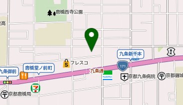くるっとパーク九条七本松駐車場の地図画像