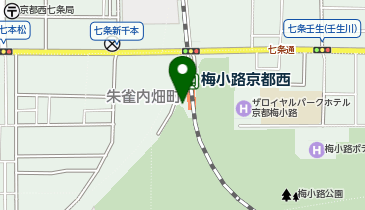 梅小路公園大型バス駐車場の地図画像