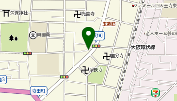 くるっとパーク天王寺国分町駐車場の地図画像