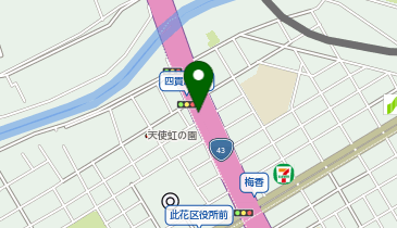 くるっとパーク四貫島国道高架下の地図画像