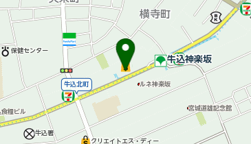 京王コインパーク神楽坂の地図画像