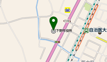 下野市庁舎西駐車場の地図画像