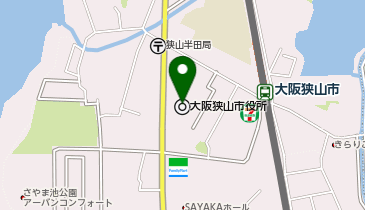 大阪狭山市役所本庁舎駐車場の地図画像