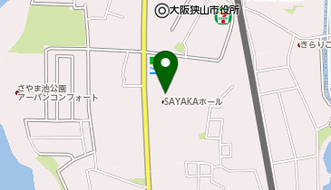 大阪狭山市文化会館駐車場の地図画像