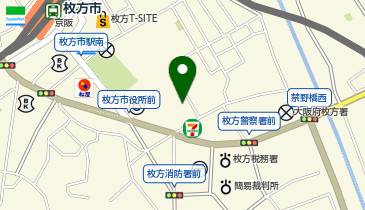 P.ZONE 枚方市役所の地図画像