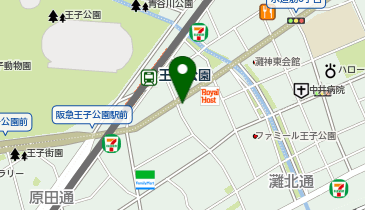 P.ZONE 王子公園前の地図画像