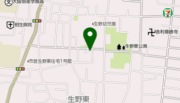 パーク・ワン生野東の地図画像