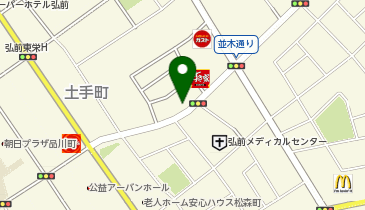 パークステーション弘前大町第2の地図画像