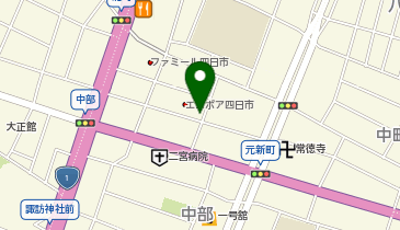 ザ・パーク四日市市中部の地図画像