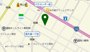 ザ・パーク八幡町(盛岡市)の地図画像