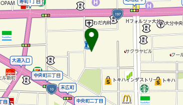 ザ・パーク大分中央町2丁目の地図画像