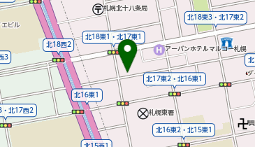 北17東1 カエルパーキングの地図画像