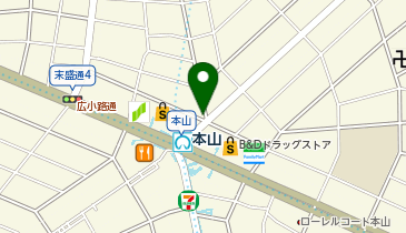 マックスバリュ本山1.2の地図画像